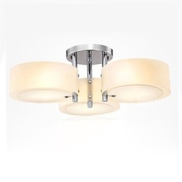 Moderne, eigentijdse plafondlamp met 3 lampen van metaal