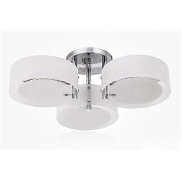 Moderne, eigentijdse plafondlamp met 3 lampen van metaal
