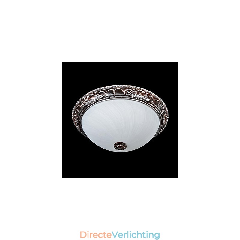 Inbouwlamp Glas Hars Zilver Snijwerk Retro Europees Klassiek