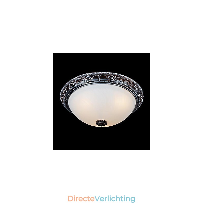 Inbouwlamp Glas Hars Zilver Snijwerk Retro Europees Klassiek