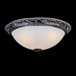 Inbouwlamp Glas Hars Zilver Snijwerk Retro Europees Klassiek
