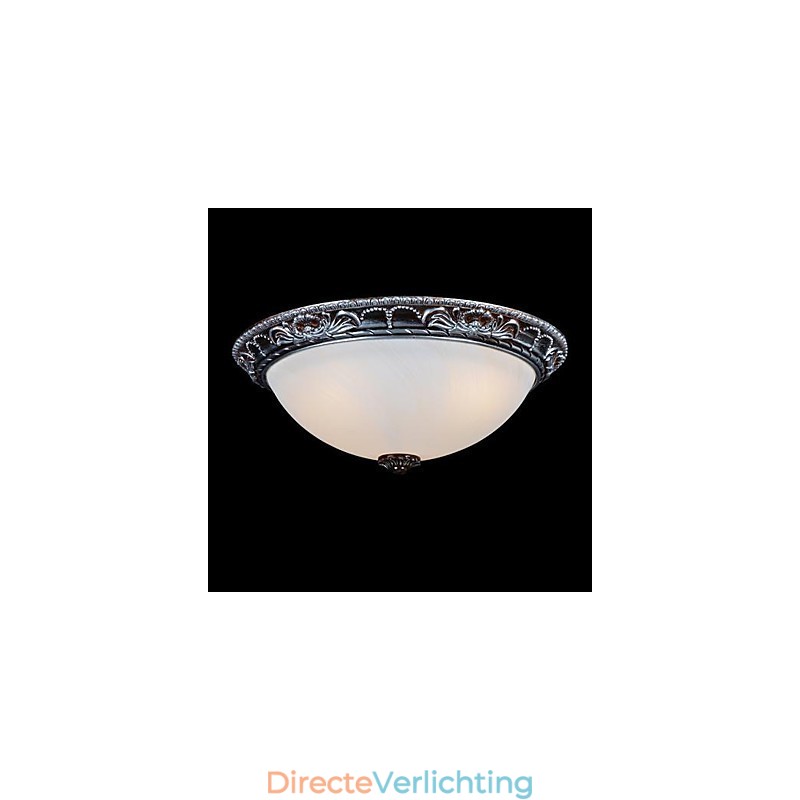 Inbouwlamp Glas Hars Zilver Snijwerk Retro Europees Klassiek