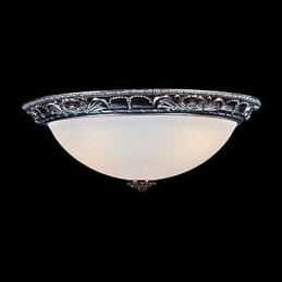 Inbouwlamp Glas Hars Zilver Snijwerk Retro Europees Klassiek