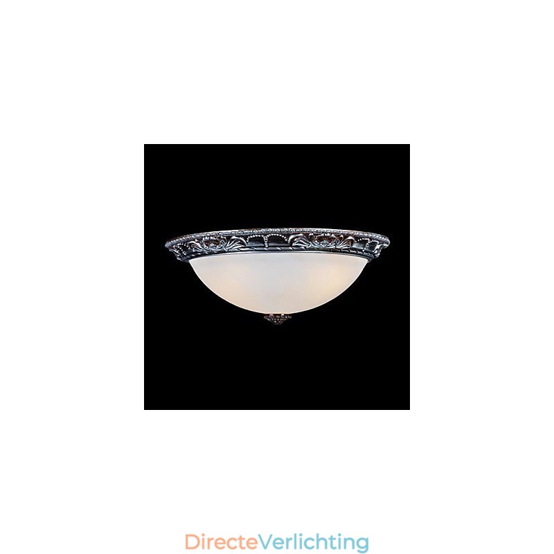 Inbouwlamp Glas Hars Zilver Snijwerk Retro Europees Klassiek