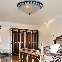 Inbouwlamp Patroon Glas Hars Zilver Snijwerk Europees Klassiek