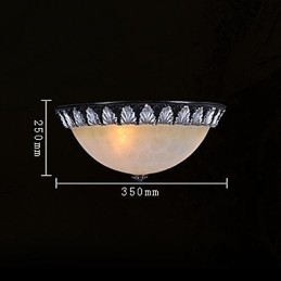 Inbouwlamp Patroon Glas Hars Zilver Snijwerk Europees Klassiek