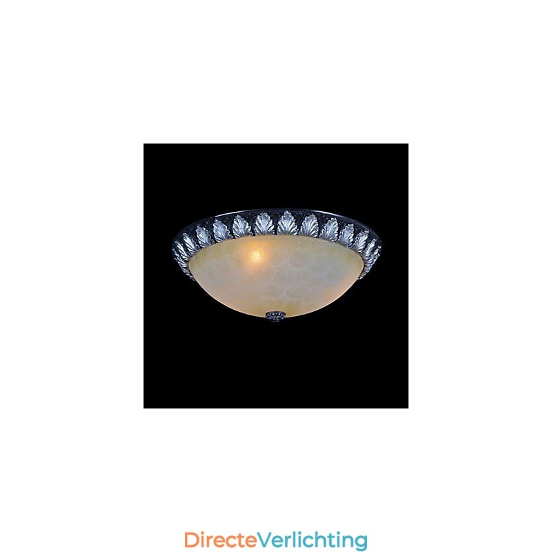 Inbouwlamp Patroon Glas Hars Zilver Snijwerk Europees Klassiek