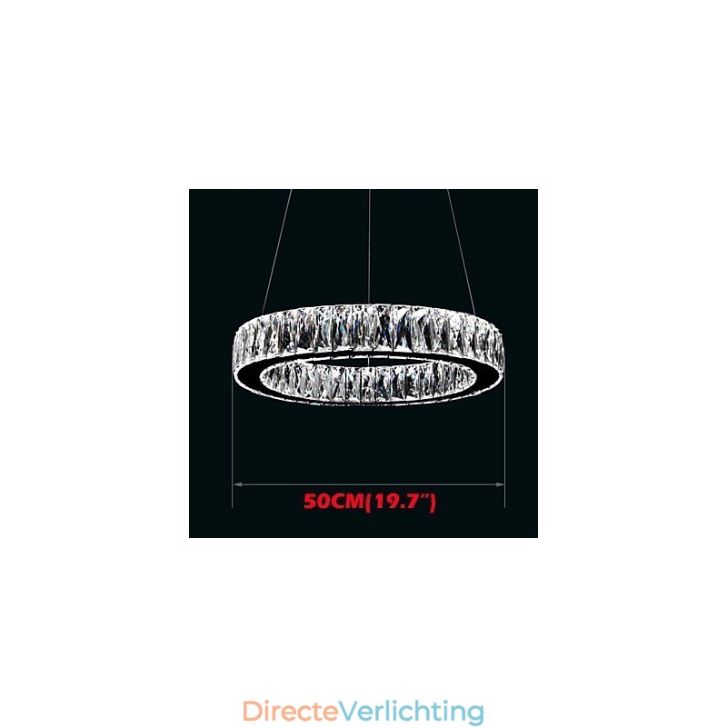 Kristallen kroonluchterverlichting Verlichting Moderne enkele ringen K9 Grote kristallen plafondlampen voor binnen