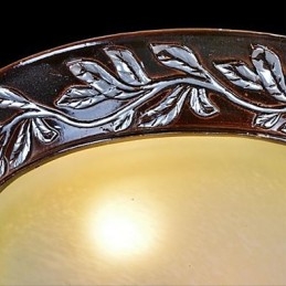 Inbouwlamp Wit Geel Glas Hars Zilver Snijwerk Europees Klassiek