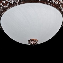 Inbouwlamp Glas Hars Zilver Snijwerk Europees Klassiek
