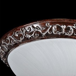 Inbouwlamp Glas Hars Zilver Snijwerk Europees Klassiek