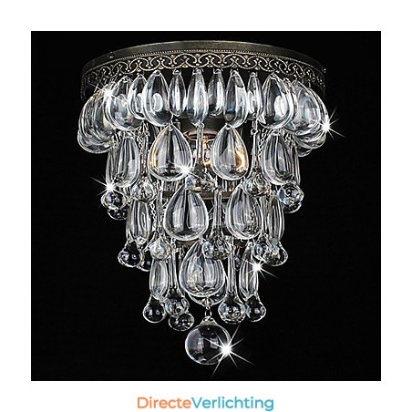 Kristallen inbouw 1-lichts vintage ijzeren galvanisatie Kristallen inbouw 1-lichts vintage ijzeren galvanisatie