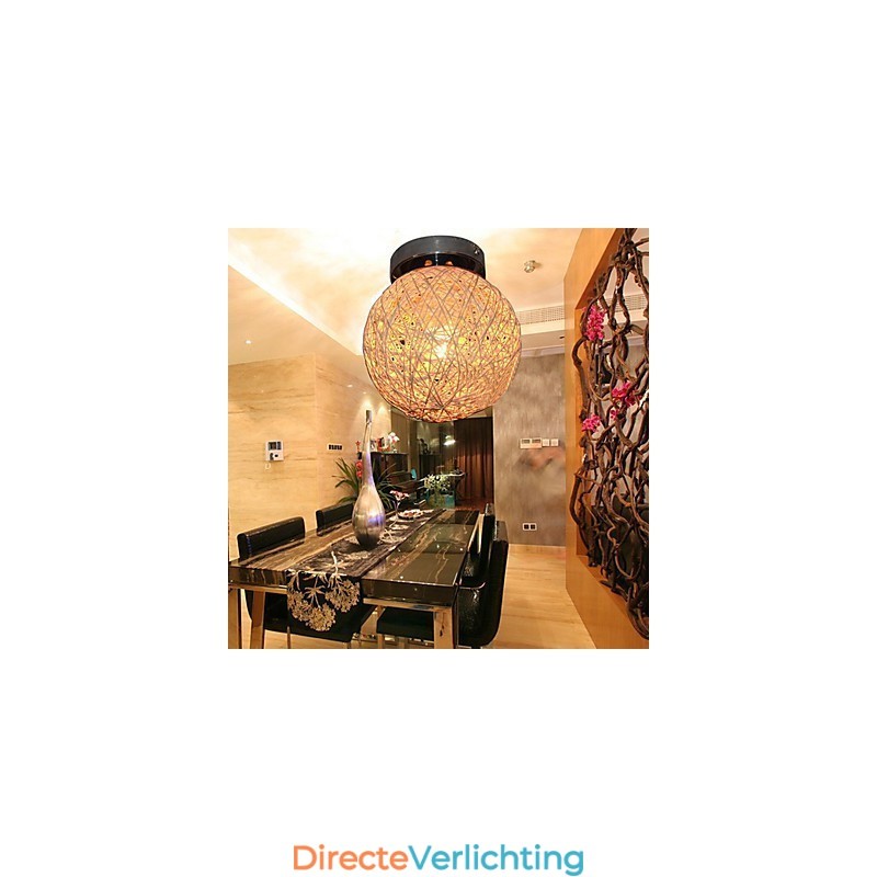 1-lichts plafondlamp in bolvormige kap