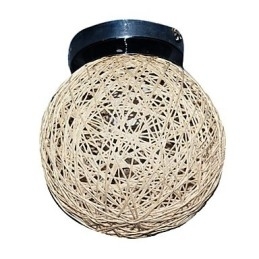 1-lichts plafondlamp in bolvormige kap