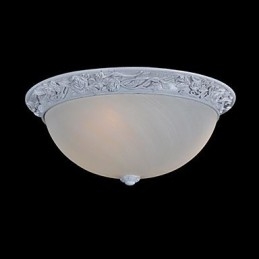 Witte plafondlamp van glas, kunsthars, Europees klassiek