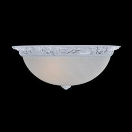 Witte plafondlamp van glas, kunsthars, Europees klassiek