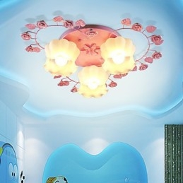 Creatieve Lamp Lamp Gecontracteerd Landelijk Zoet Roze Roos 3 Absorb Koepel Licht