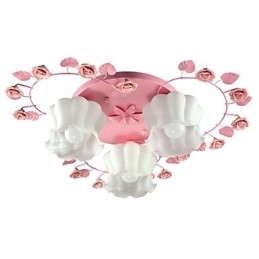 Creatieve Lamp Lamp Gecontracteerd Landelijk Zoet Roze Roos 3 Absorb Koepel Licht