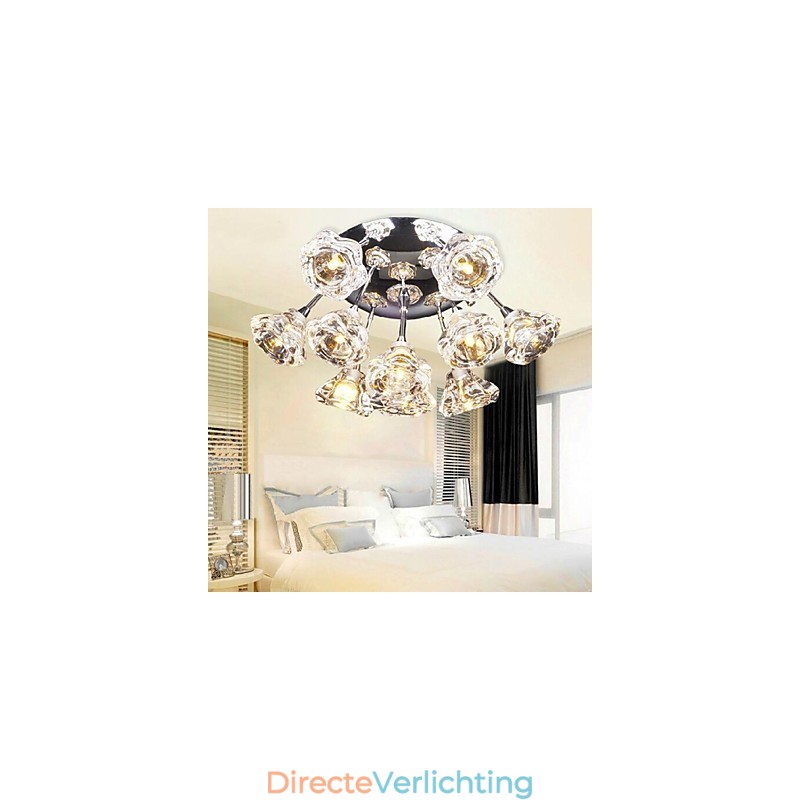 Moderne, eigentijdse, rustieke lodge, chroom metalen inbouwkast