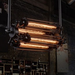 Rustieke Lodge Retro Mini Stijl Gegalvaniseerde Metalen Kroonluchter