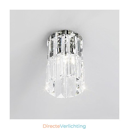 Kristallen plafondlamp in ronde vorm Kristallen plafondlamp in ronde vorm