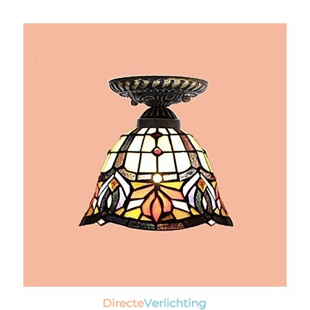 Europese landelijke creatieve kunst glas-in-lood absorberende koepellamp licht Europese landelijke creatieve kunst glas-in-lood absorberende koepellamp licht