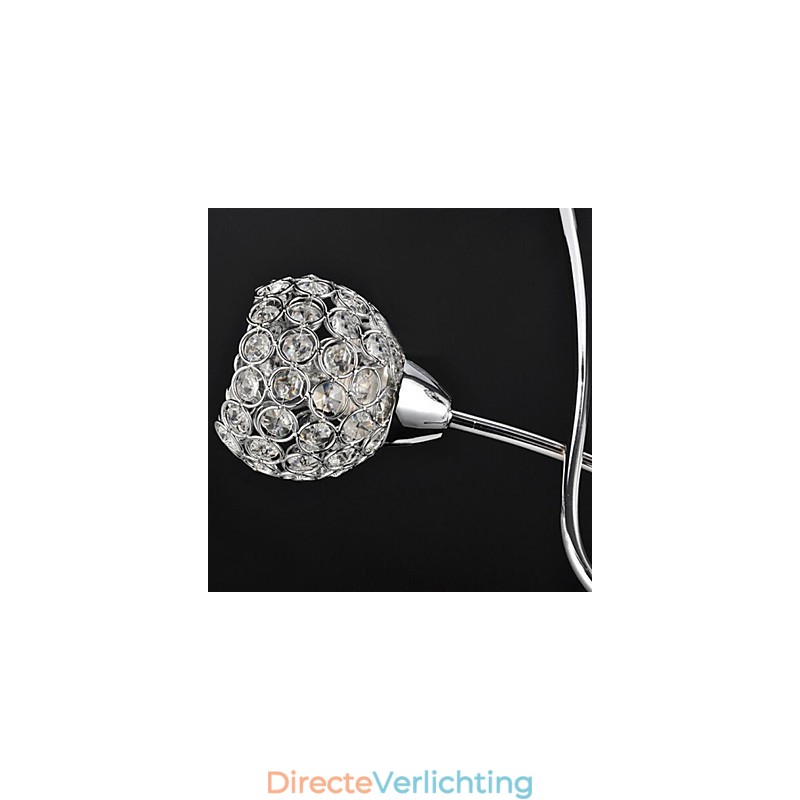 Moderne, eigentijdse, traditionele, klassieke, kristal-gegalvaniseerde metalen hanglamp, inbouw