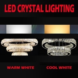 Kristallen kroonluchterverlichting Verlichting Moderne enkele ringen K9 Grote kristallen plafondlampen voor binnen