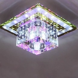 Kristallen plafondlamp Spotlight SMD 3W Creatieve lamp Buislamp Kleurrijke kleur Koepellamp