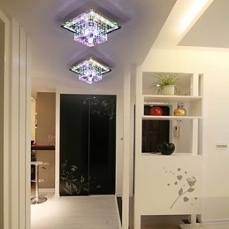 Kristallen plafondlamp Spotlight SMD 3W Creatieve lamp Buislamp Kleurrijke kleur Koepellamp