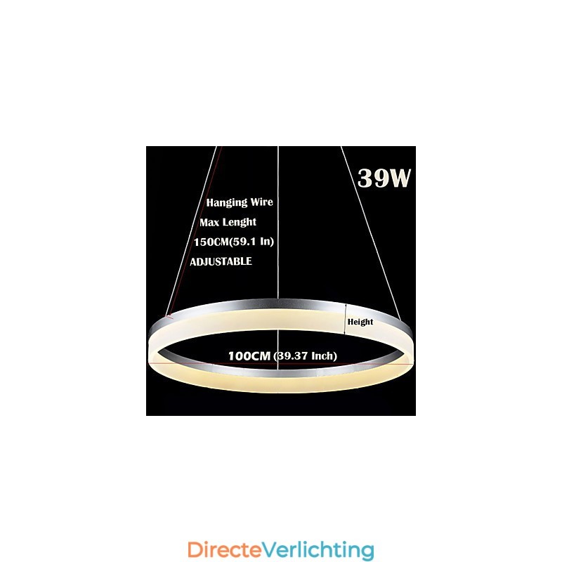 Ronde hanglamp Moderne acryllampen Verlichting Luxe enkele ring Plafondlampen Armaturen