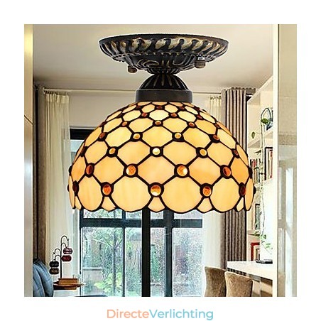 Europese landelijke creatieve kunst glas-in-lood absorberende koepellamp licht Europese landelijke creatieve kunst glas-in-lood absorberende koepellamp licht