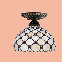 Europese landelijke creatieve kunst glas-in-lood absorberende koepellamp licht