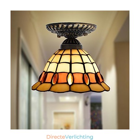 Europese landelijke creatieve kunst glas-in-lood absorberende koepellamp licht Europese landelijke creatieve kunst glas-in-lood absorberende koepellamp licht