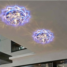 20*8.5CM Mini Kristallen Plafondlamp Spotlight 3W Creatieve Lamp Buislicht Kleurrijke Kleur Vierkante Koepellamp