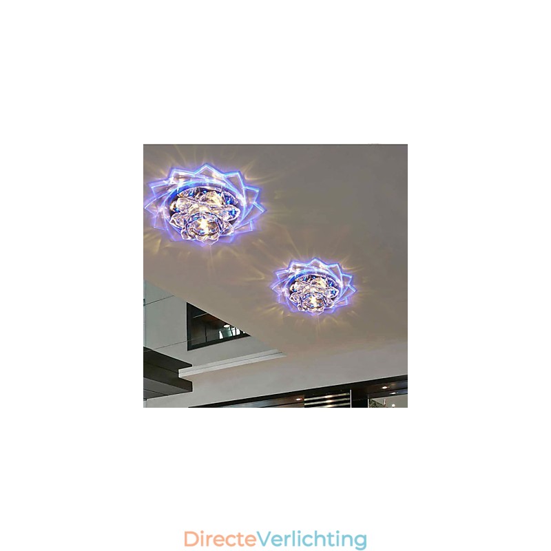 20*8.5CM Mini Kristallen Plafondlamp Spotlight 3W Creatieve Lamp Buislicht Kleurrijke Kleur Vierkante Koepellamp