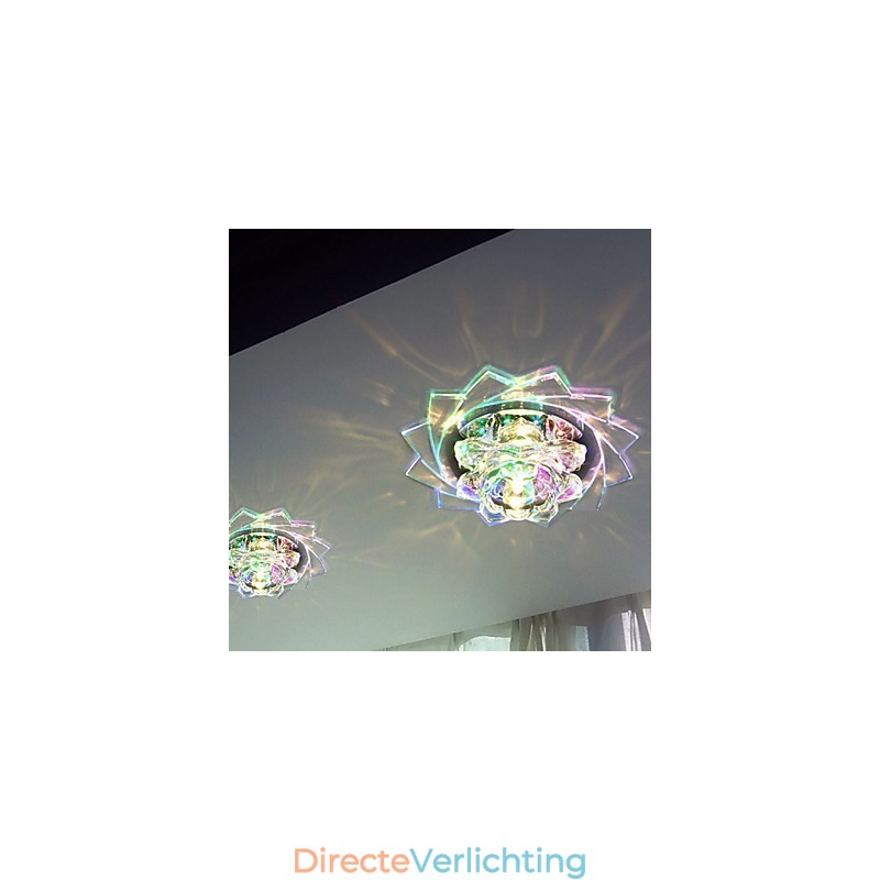 20*8.5CM Mini Kristallen Plafondlamp Spotlight 3W Creatieve Lamp Buislicht Kleurrijke Kleur Vierkante Koepellamp