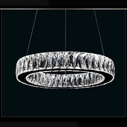 Kristallen kroonluchterverlichting Verlichting Moderne enkele ringen K9 Grote kristallen plafondlampen voor binnen