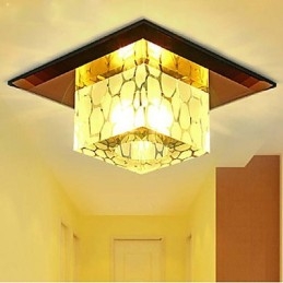 Mini Kristallen Plafondlamp Spotlight 3W Creatieve Lamp Buislamp Kleurrijke Kleur Vierkante Koepellamp