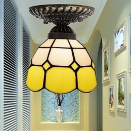 17*Europese landelijke creatieve kunst glas-in-lood absorberende koepellamp licht