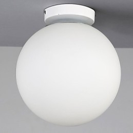 Gecontracteerde en eigentijdse witte bolvormige glazen koepellamp