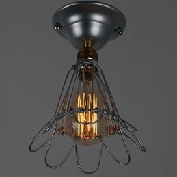 Country Style Mini Lamp 1 Licht Schilderij Verwerking Zilver