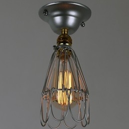 Country Style Mini Lamp 1 Licht Schilderij Verwerking Zilver