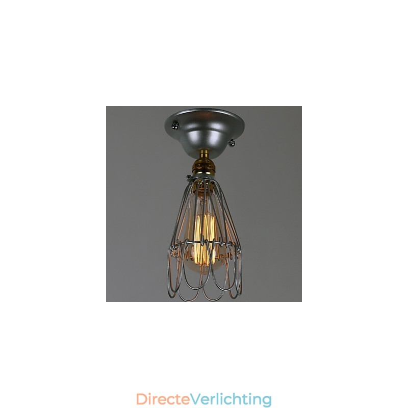 Country Style Mini Lamp 1 Licht Schilderij Verwerking Zilver