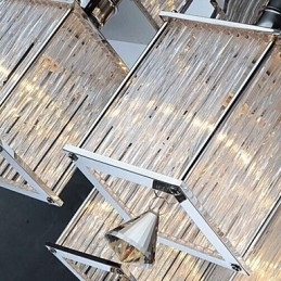 Moderne eigentijdse kristalchroom metalen inbouw