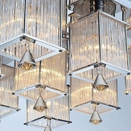 Moderne eigentijdse kristalchroom metalen inbouw