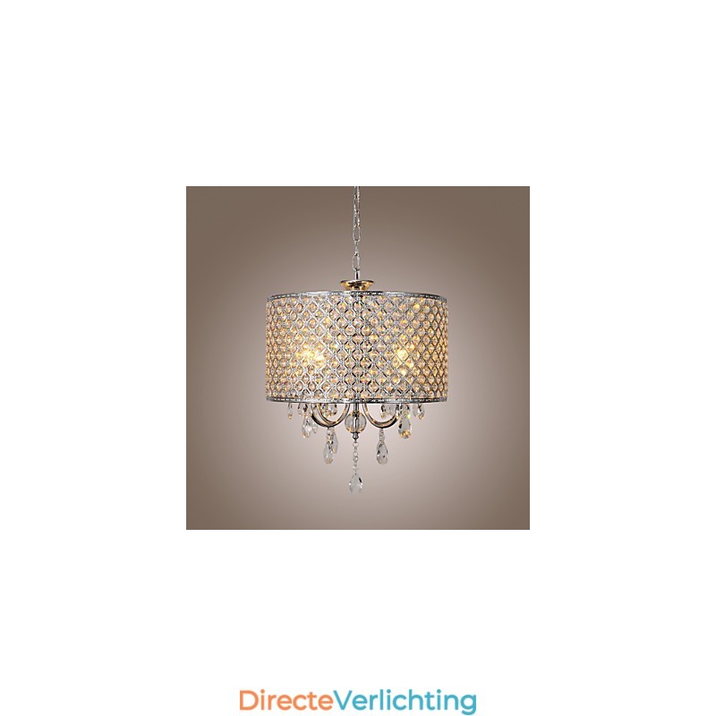Drum kroonluchter kristal moderne 4 lampen hanglamp