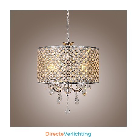 Drum kroonluchter kristal moderne 4 lampen hanglamp Drum kroonluchter kristal moderne 4 lampen hanglamp
