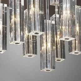 Moderne eigentijdse kristalchroom metalen inbouw