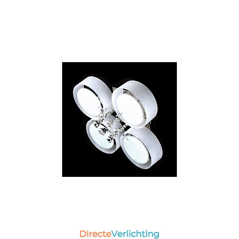 Moderne, eigentijdse, verchroomde metalen inbouwkast